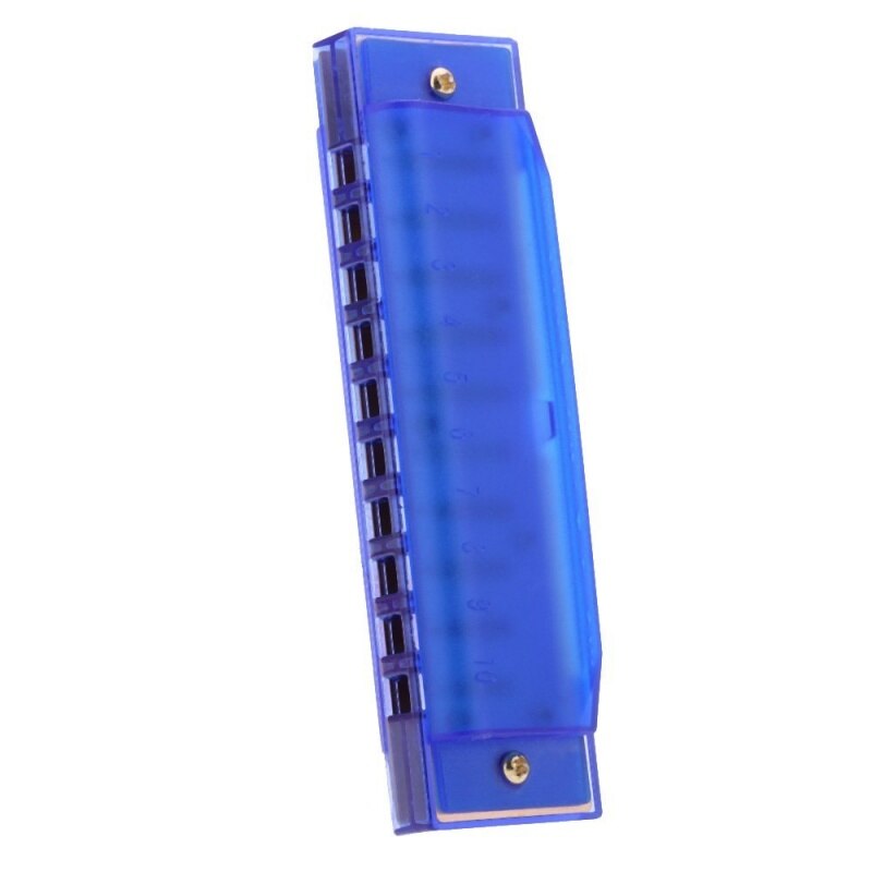 Diatonische Harmonica 10 Gaten Blues Harp Mondharmonica Sleutel Van C Riet Instrument Met Case Kid Musical Speelgoed Blauw