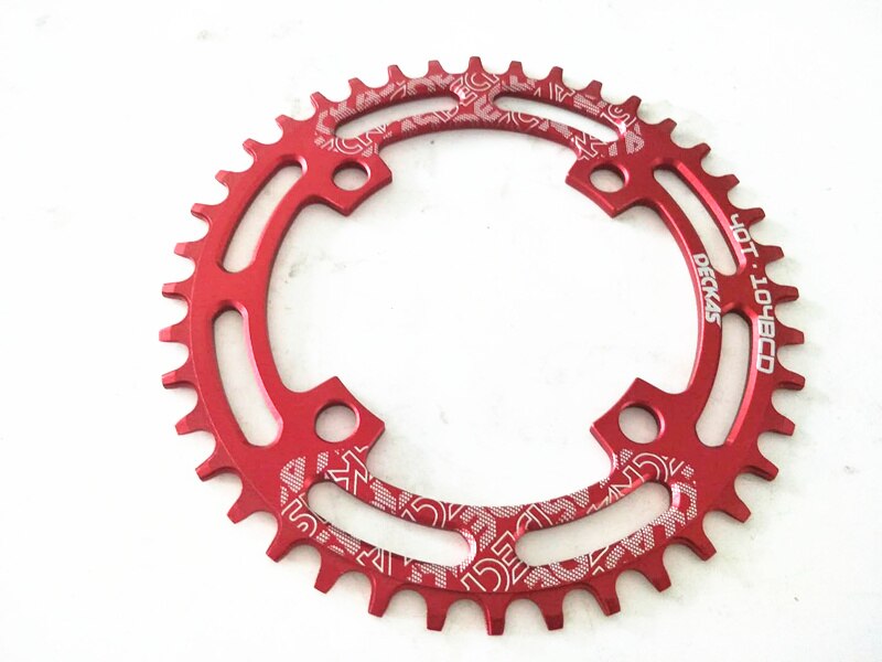 Plateau 104 BCD 40/42/44/46/48/50/52T – Alliage Alu, Large/étroit, Pour VTT, Route, BMX – Noir 52T