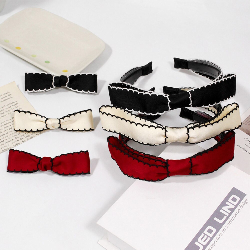 Accesorios para el cabello para niña y mujer, Blanco Simple de , diadema negra, pinza para el pelo, capucha para el pelo coreana