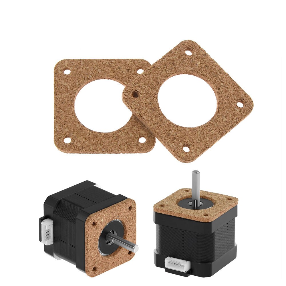 5 stk 17 stepmotor træ støddæmper dæmper 3mm tykkelse kork pakning silikone pakning 2mm dæmper isolator til 3d printer