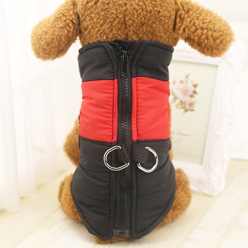 oben Neue Hundebekleidung Für Kleine Hunde Winter warm Welpe Chihuahua Hund Kleidung Wasserdichte Hunde Mantel Jacke XS-XL: rot / XS