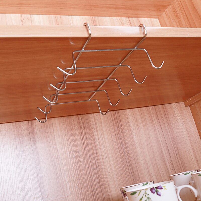 Roestvrij Stalen Rek Kast Opknoping Koffie Thee Cups Holder Mok Plank Keuken Opslag Rekken Organizer Houder