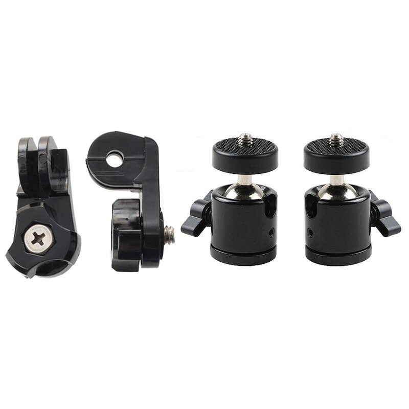 2 pièces 1/4 pouces Mini trépied rotule support monture pour support Ballhead pour appareil photo reflex numérique et 2 pièces 2 en 1 pont de conversion de connexion A