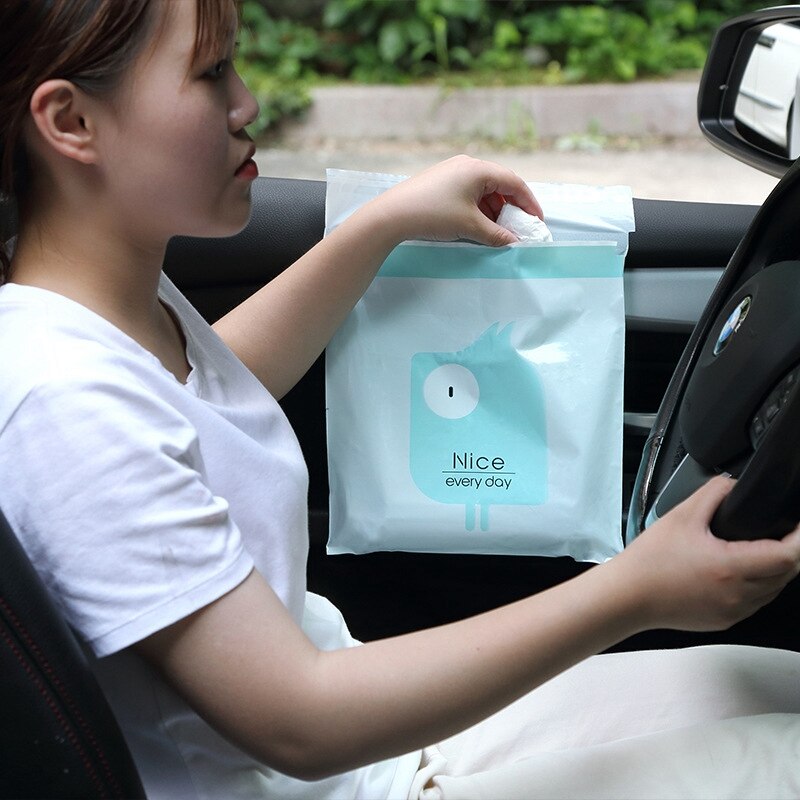 15Stck Lkw Auto Müll Taschen Einweg Müll Tasche Selbstklebende Auto Sitz Zurück Auto Lagerung Müll Tasche Biologisch Abbaubaren Müll Taschen