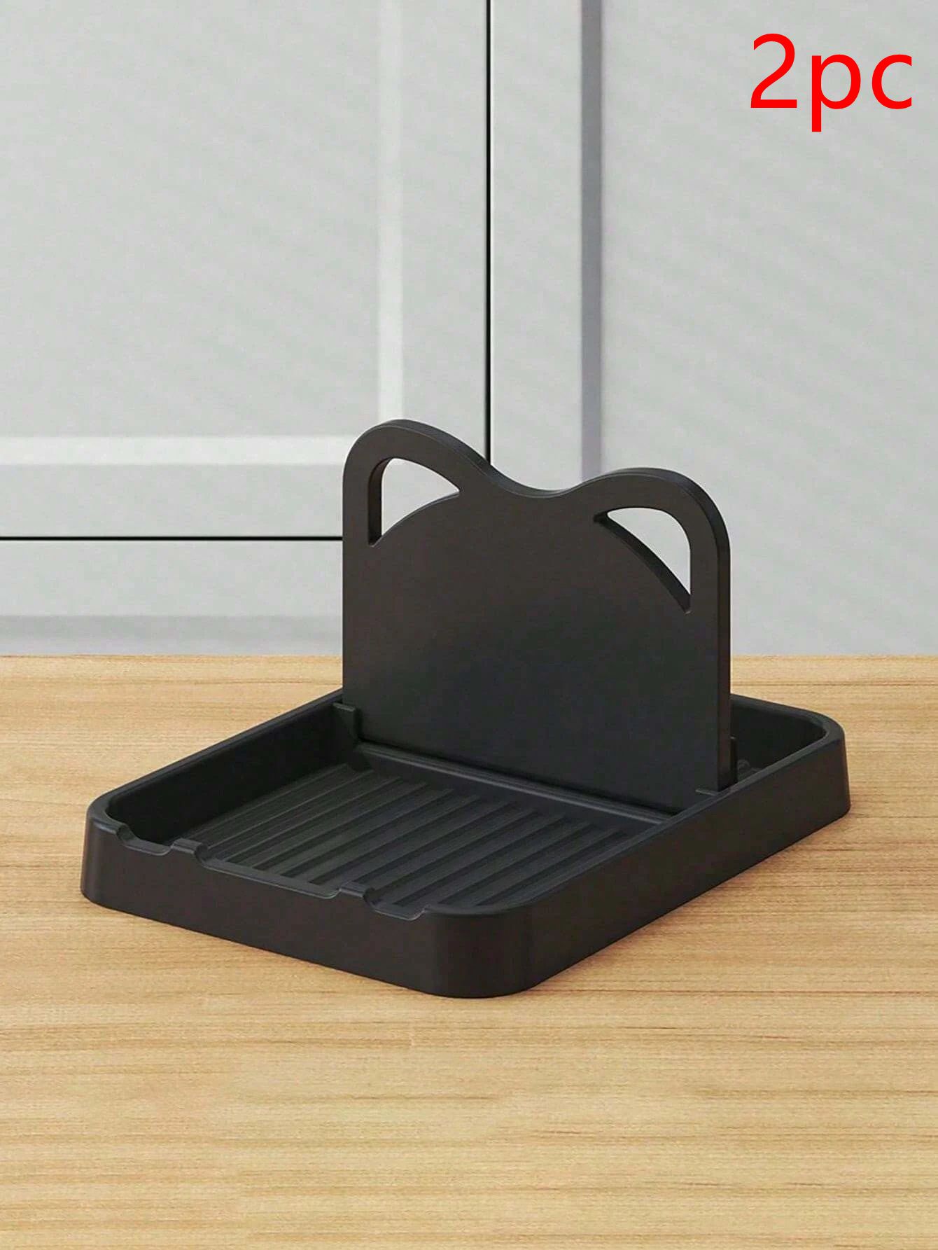 Soporte multifuncional para tapa de olla, soporte para cubierta de olla, soporte para cuchara, tapa para olla, espátula, estante de almacenamiento para cuchara, herramientas de cocina, 1/2 Uds.: Rojo