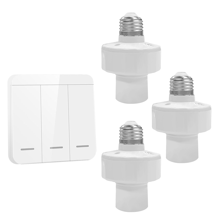 RF 433 Mhz Drahtlose Fernbedienung Licht Lampe Halfter 110 V 220 V E27 Lampe Basis Licht Schalter 1/2/3 Gang Zauberstab Schalter für LED-lampe: bündeln1