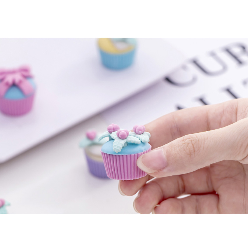 4 pcs/lot mignon fantaisie Dessert gâteau crayon gommes pour bureau école enfants prix écriture dessin étudiant