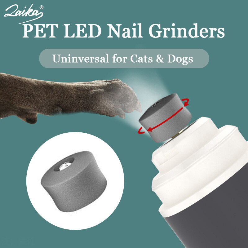 LAIKA – ponceuse à ongles pour chiens et chats, avec chargeur USB, LED, à faible bruit, toilettage, tondeuse pour animaux domestiques, griffes, outils de coupe-ongles