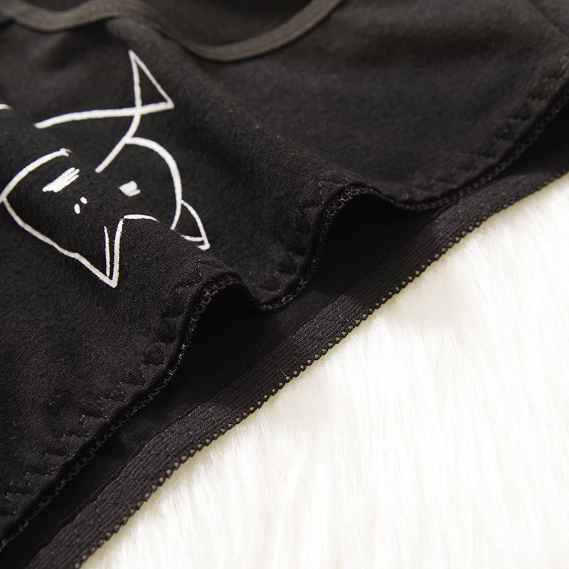 Calcinha com desenhos de animais fofos para mulher, roupa interior respirável de algodão macio plus size, lingerie sexy calcinha feminina