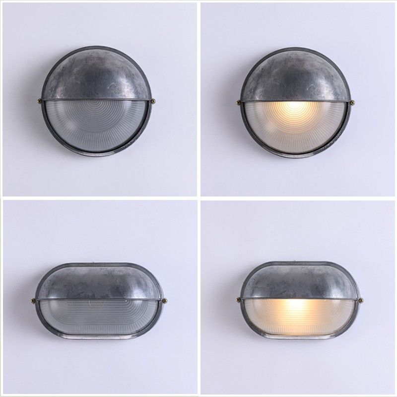 Retro Wand leuchte Industrie Outdoor wasserdicht IP65 grau LED Veranda Lichter Garten Balkon Korridor Außenwand Wand leuchte Beleuchtung
