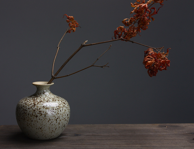 Jingdezhen vase en céramique à la main Mesa art articles d'ameublement: jaune clair