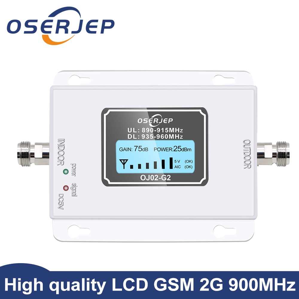 Gsm 900 mhz repeater bånd 8 70db lcd vise gsm 900 mhz 2g 3g mobiltelefon signalforsterker gsm signal repeater forsterker