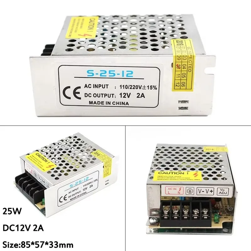 DC 5V-24V Schaltnetzteil 2A 3A 5A 6A 10A 15A 20A, 220V AC auf 5V/12V/24V Beleuchtungstransformator für LED-Streifenbeleuchtung