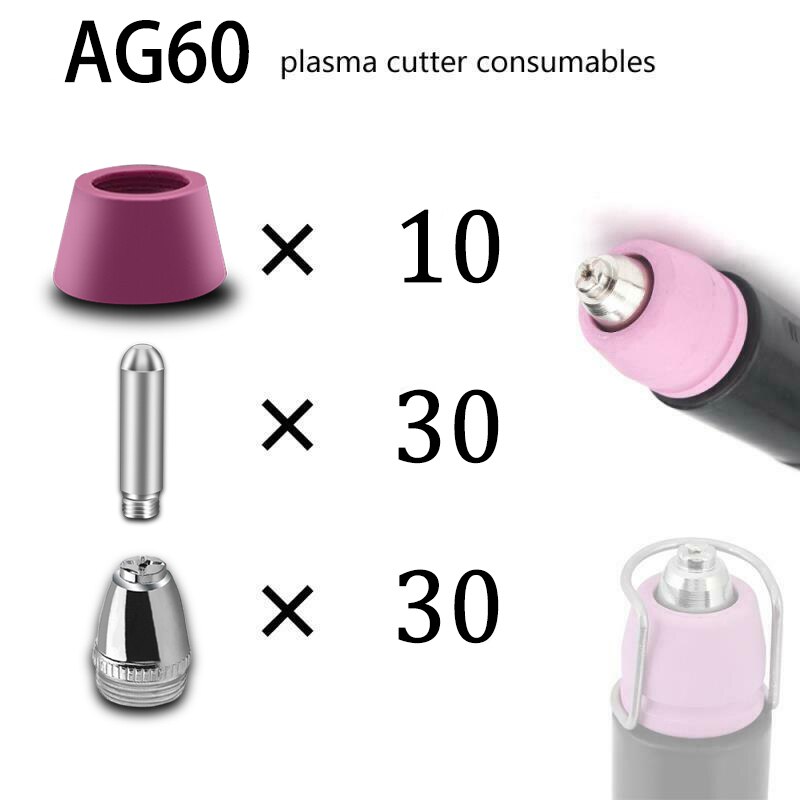 Kit de 26 boquillas para cortador de plasma SG-55 Ag-60 WSD-60p