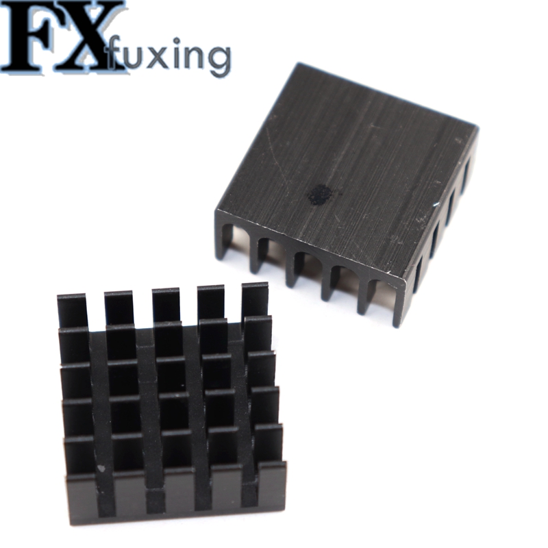 10pcs Heatsink Cooling Fin Aluminum Radiator Cooler Heat Sink for IC Chip LED 22*22*10mm Black 22X22X10 mm LED Radiator 22*22*10
