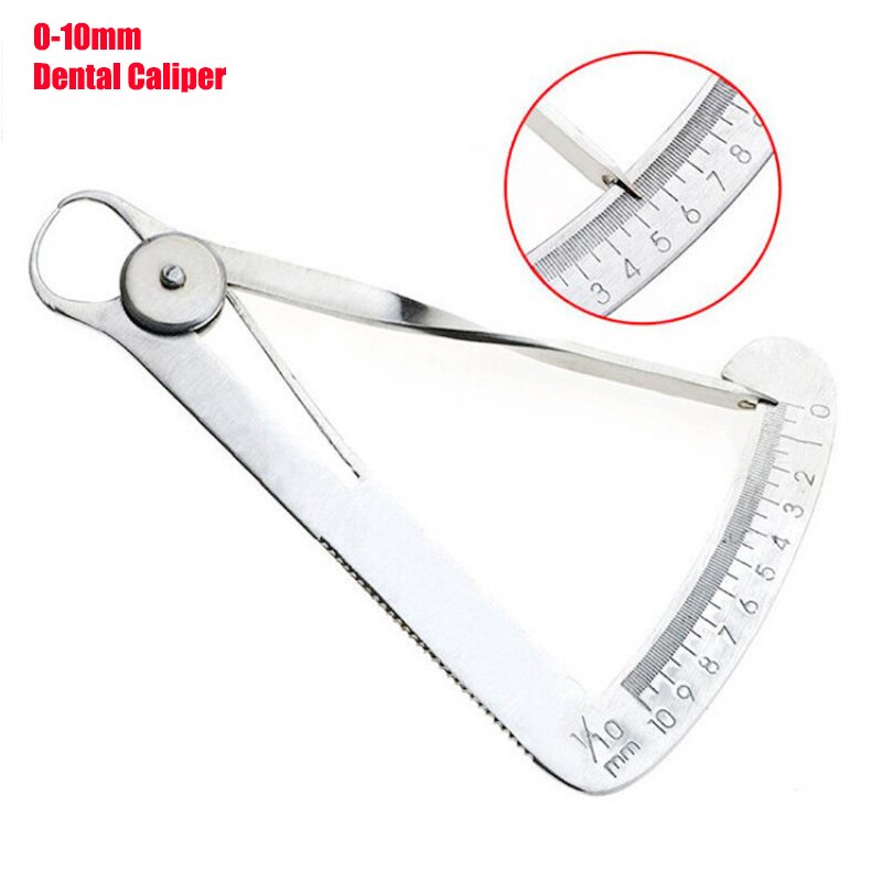 Calibrador Dental de 0-10x0,1mm con reloj de Metal, equipo de laboratorio Dental, herramientas de dentista, 1 unidad: 10mm caliper