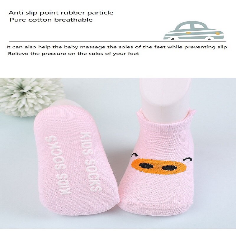 Calcetines antideslizantes de algodón para niños y niñas, medias cómodas de tubo suave, de 0 a 1 años,