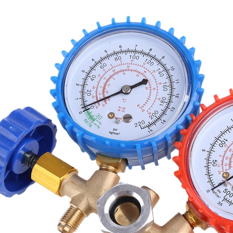 Ac diagnostisk manifold freon gauge slangesæt, der oplader  r134a r12 r22 r502 køleskabe