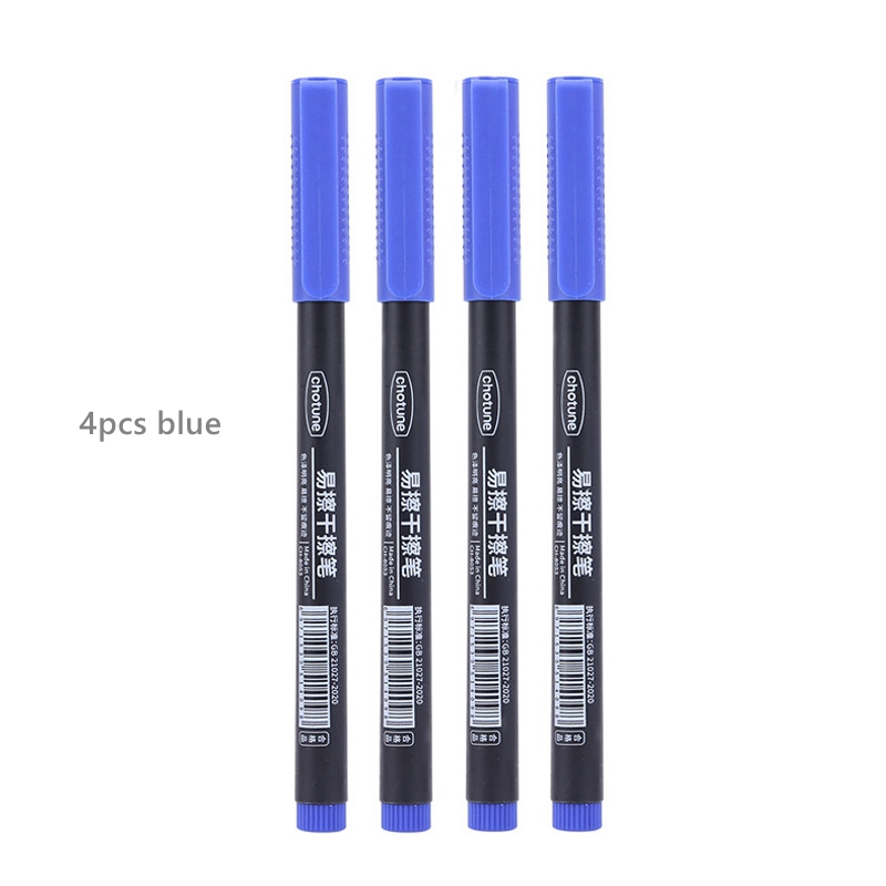 Haile 8pcs Erasable Whiteboard Pen 0.5mm Fine Point Black/Blue/Red Ink Blackboard Marker School Office Art Writing Stationery: Red