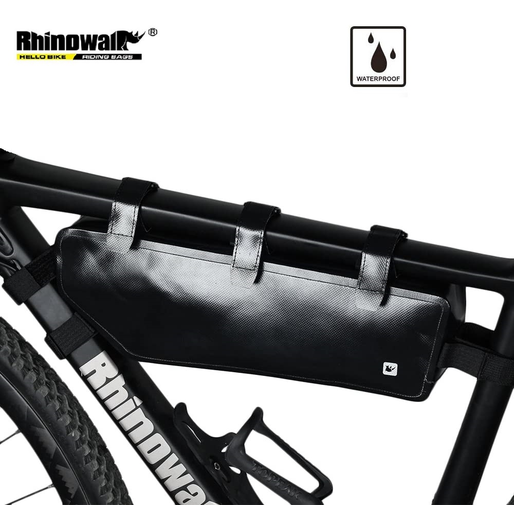 Rhinowalk Bike Front Tube Bag Waterproof Bike Frame Bag Black MTB Pannier Packing Pouch Cycling Accessories
