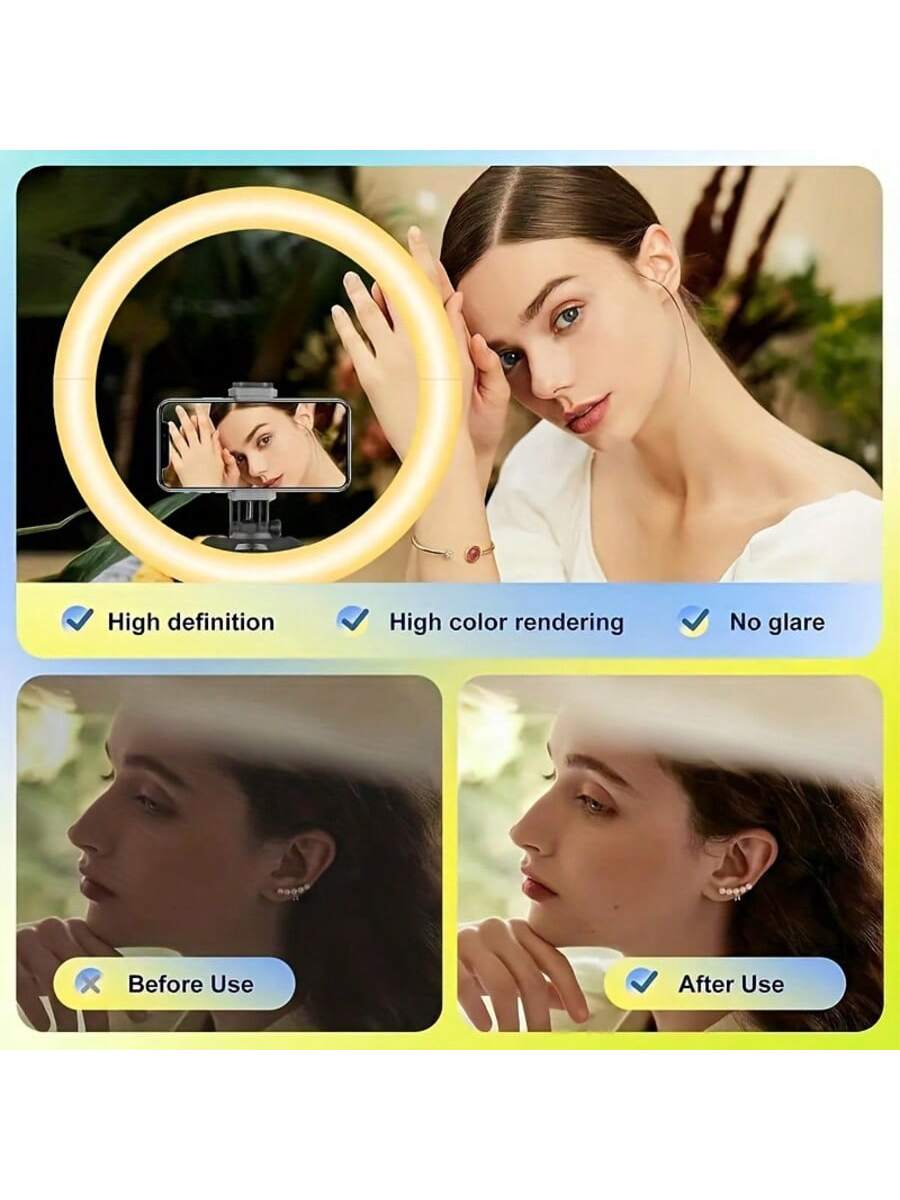 12-inch ringlichtstatief USB Remote Ring Selfie Light met statief Verlicht uw schittering