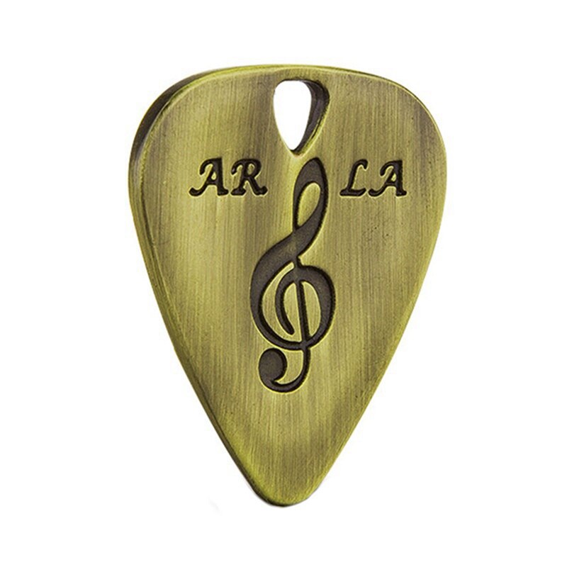 Púa de guitarra de Metal AD-2Pcs, 0,38mm, fina, duradera, Color plateado, Ukelele de Bajo , Color bronce y oro rosa