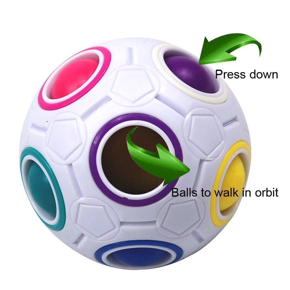 NEUE FußBall Zauberwürfel Spielzeug Geschwindigkeit Regenbogen Puzzle Ball Lustige Kreative freundlicher Baby Bildungs Lernen Spielzeug für freundlicher