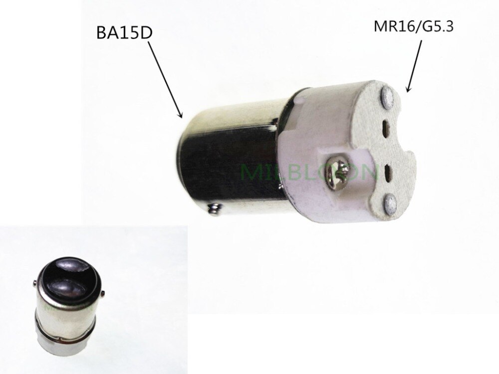 Ba15d-mr16 lamphouder converter  ba15d draai naar  g5.3 lampvoet  b15d naar  g5.3 voet  b15 to mr16