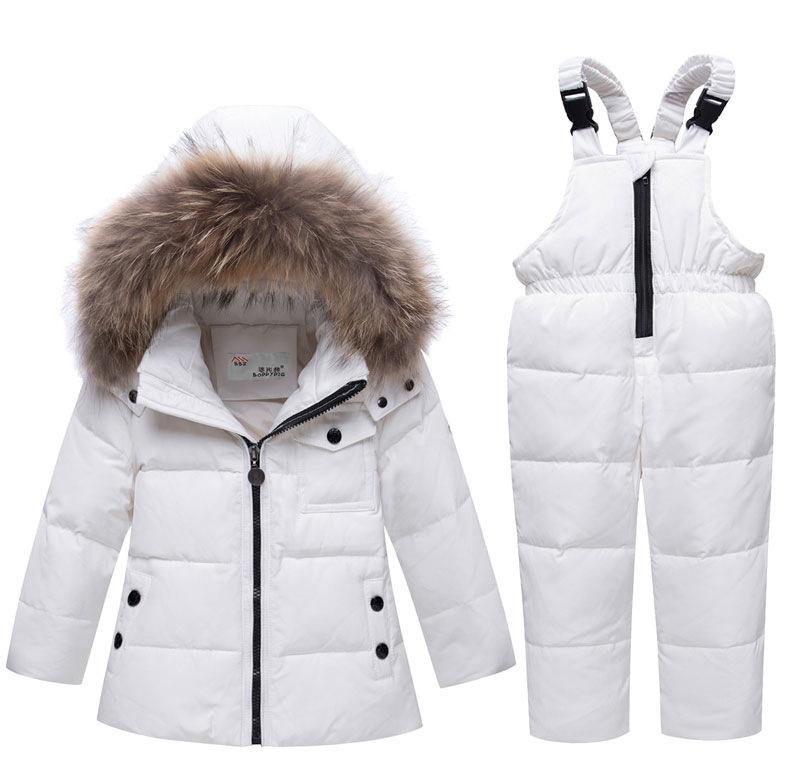nueva chaqueta de plumón para niños ropa de invierno para bebés conjunto de chaqueta de plumón para bebés y niñas ropa de invierno overoles abrigo infantil: white / 4 años