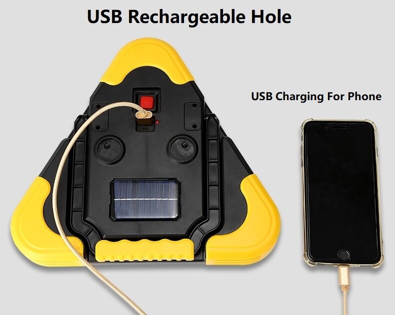 Road Traffic LED Warning Lights Car Block Parking LED Tripod Luminous Flashing Safety Sign