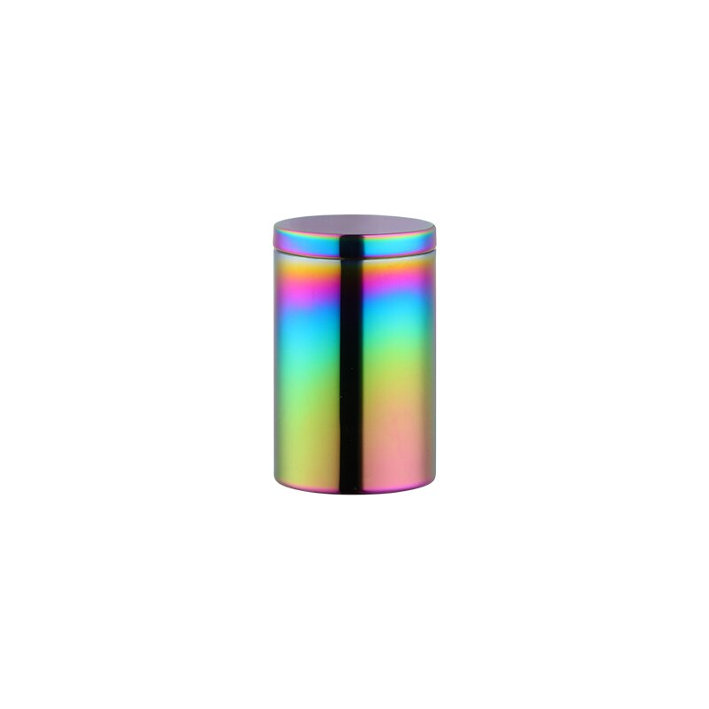 200ml Gold Tea caddies Stainless steel tea Box Jar Storage Holder table-top Metal tea canister Candies Cans Teaware containers: No.0