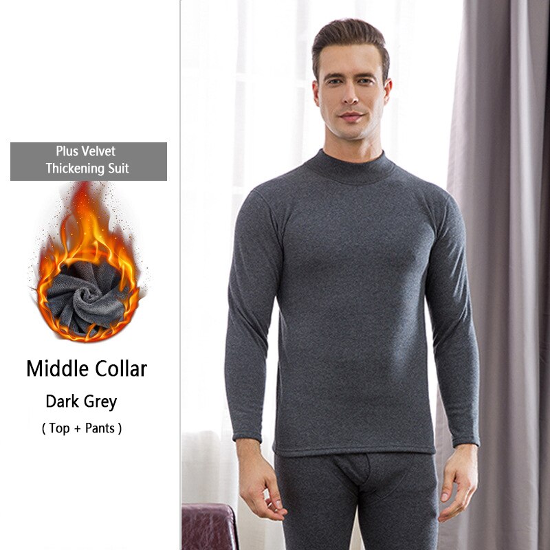 Winter Long Johns Men Thermal Underwear Sets for Men Underwear Thick Keep Warm Male Long Johns Winter Sleepwear Men