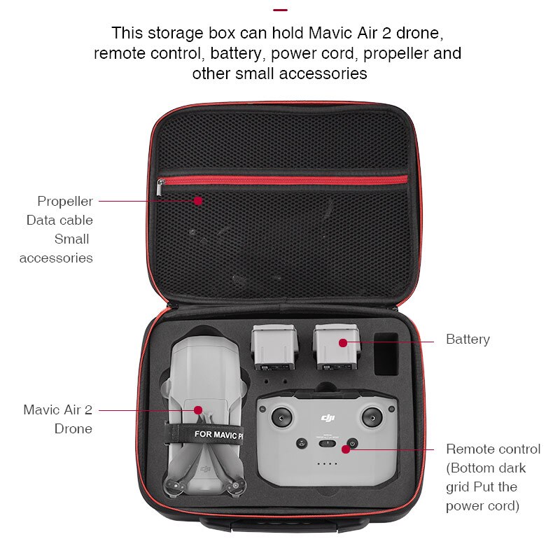 Sacchetto portatile Impermeabile Duro Della Copertura Borsette di Stoccaggio Custodia Da Viaggio Borse A Spalla Grande Capacità Per DJI Mavic Aria 2 Drone Accessori