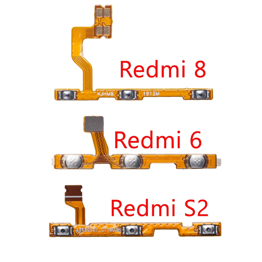 For XiaoMi Redmi 6 8 S2 Power On Off Button Volume Switch Key Control Flex Cable Ribbon