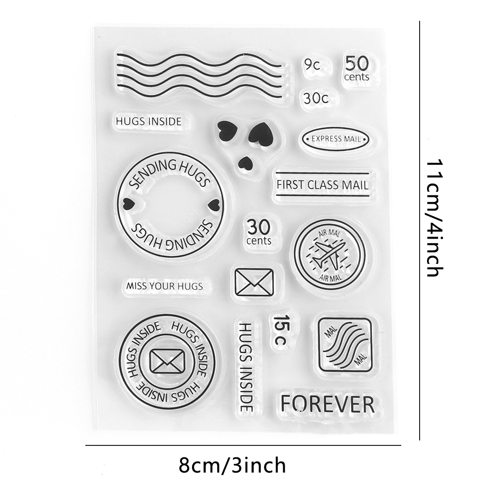 Amor del collage postal; Sellos transparentes de copo de nieve de estrella para manualidades DIY, álbum de tarjetas, decoración de colección de recortes, sellos transparentes