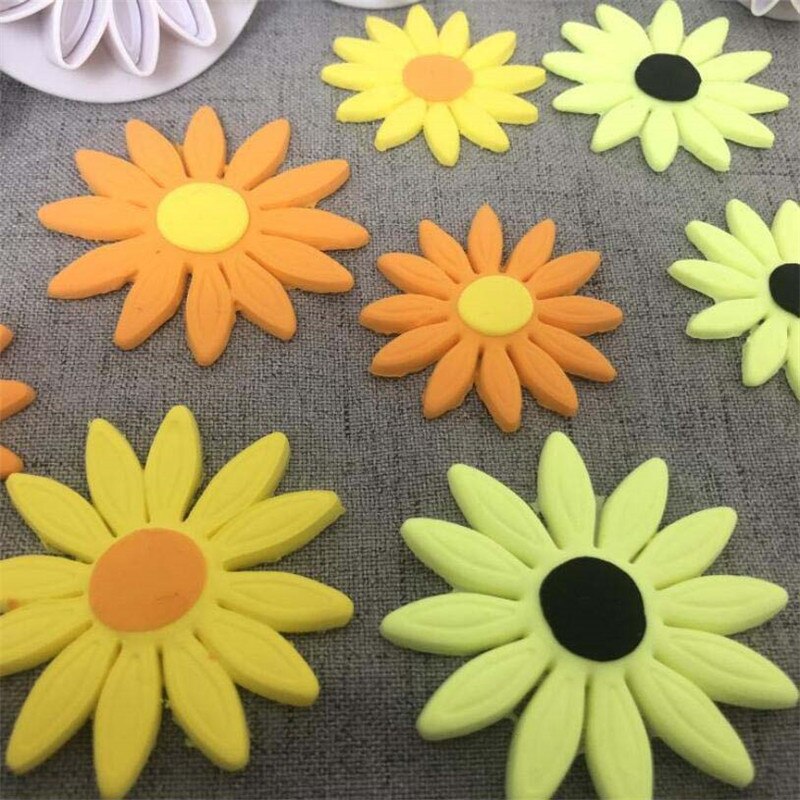 4 Stuks Bloem Plum Plunger Fondant Mold Cutter Cake Cookie Decorating Fondant Cookie Cutter Decorating Gereedschap Bakken Accessoires