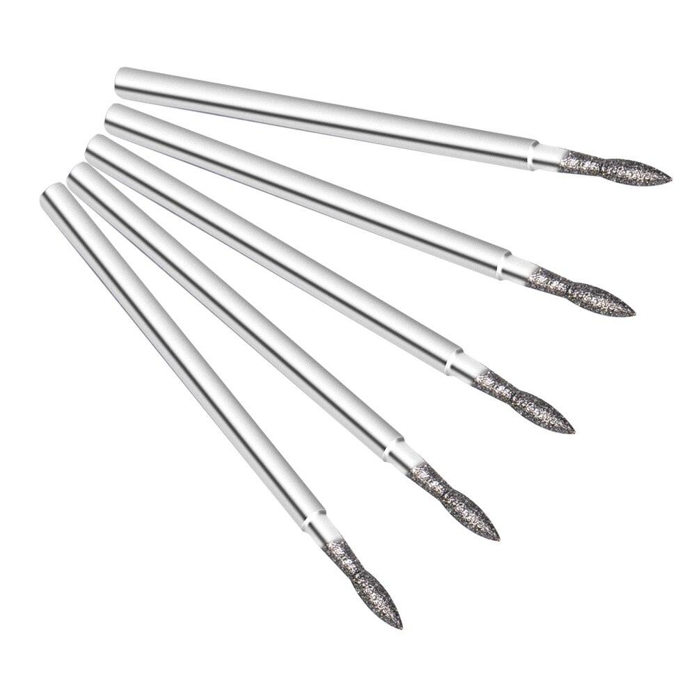 5pcs Diamond Milling Cutters for Manicure Ceramic Nail Drill Bits Manicure Cuticle Clean Bit Elecric Machine Pedicure Accessory: set 1