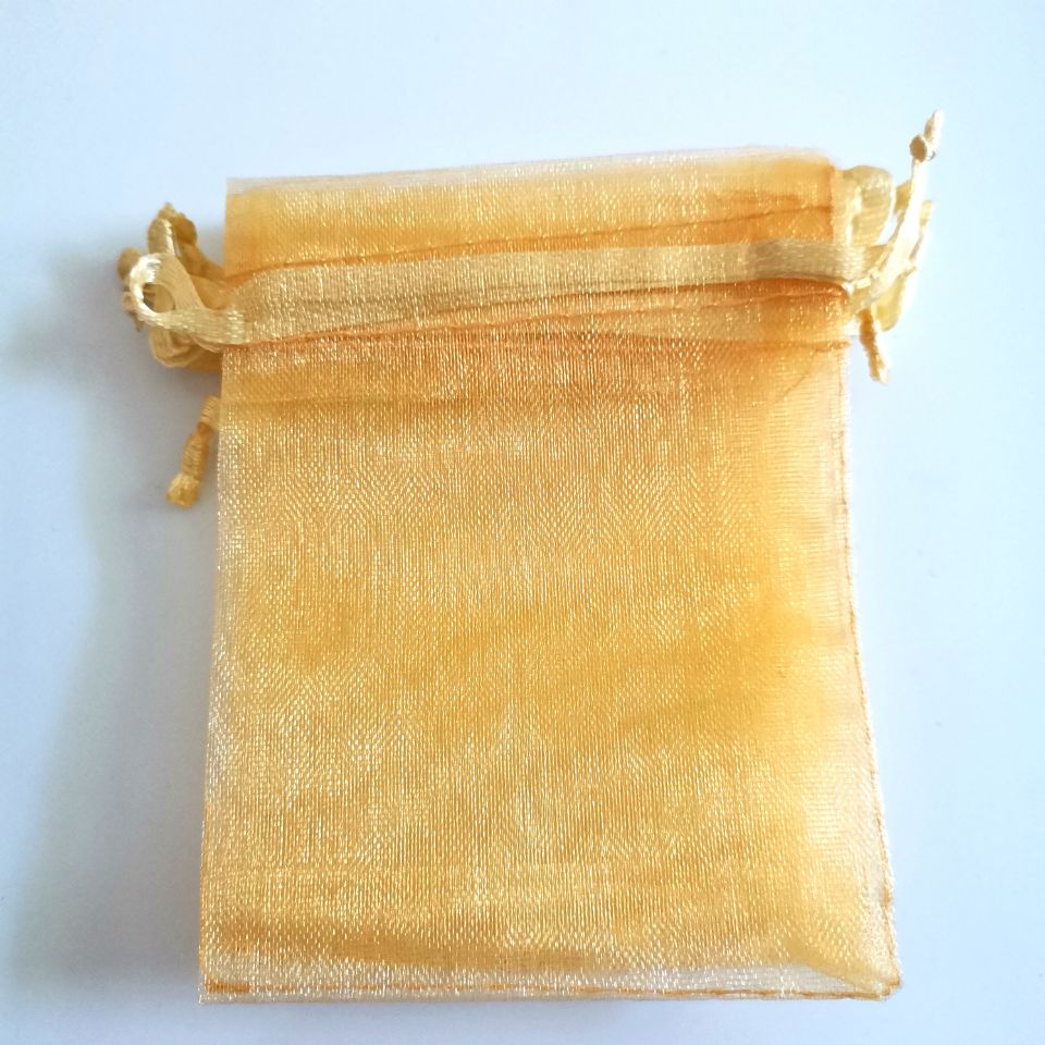 Gold Clear Small Jewelry Bag Pouches Bags Drawstring Bag Packing Pouch Christmas Wedding Birthday Party Organza GiftBag: 13x18cm / 5lot(500pcs)