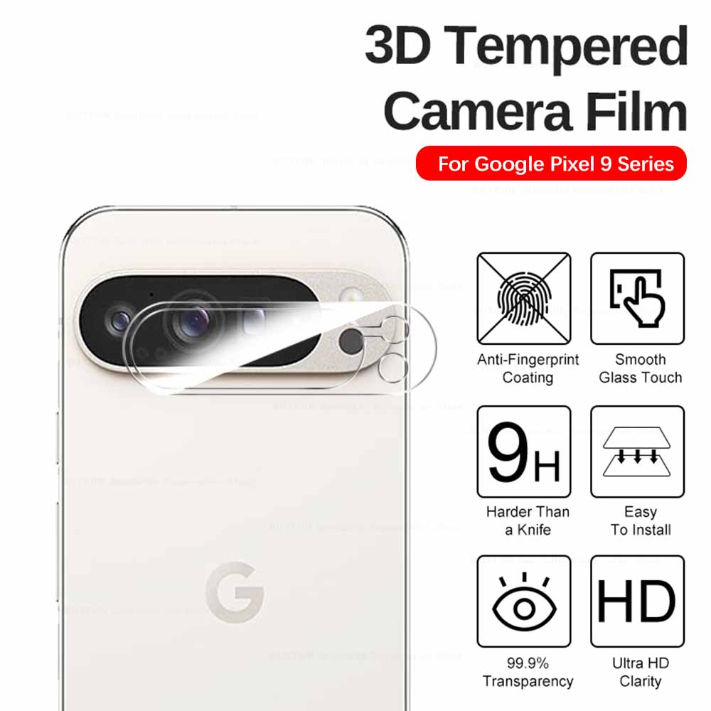 1-3 Stuks 3D Gebogen Camera Lens Protector Voor Google Pixel 9 Pro XL Gehard Glas Lens Cover Pixel 9 9Pro Pixel9Pro Pixel9ProXL
