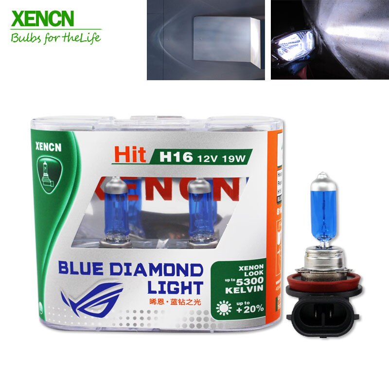 XENCN H16 12V 19W 5300K Blue Diamond Light Super Wit Uitstekende Fog Koplamp Halogeen Lamp voor scion, dodge, VW 2Pos