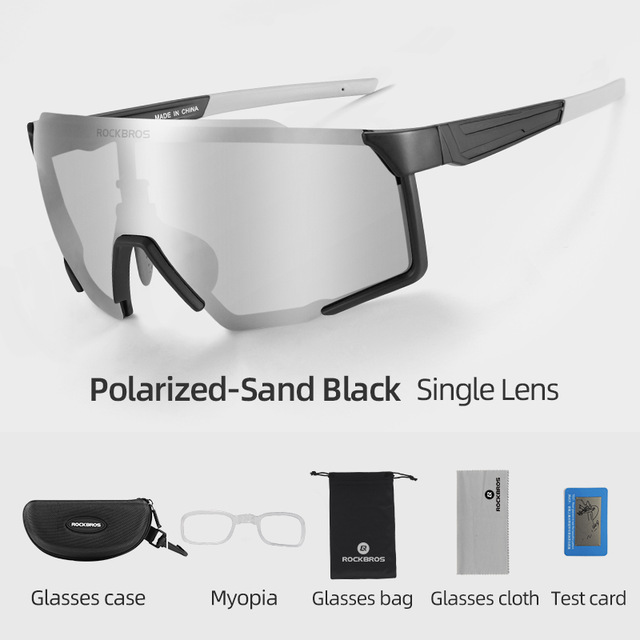 ROCKBROS Polarized Cycling Glasses Clear Bike Glasses Eyewear UV400 Outdoor Sport Sunglasses Men Women Cycling Sunglasses: Clear