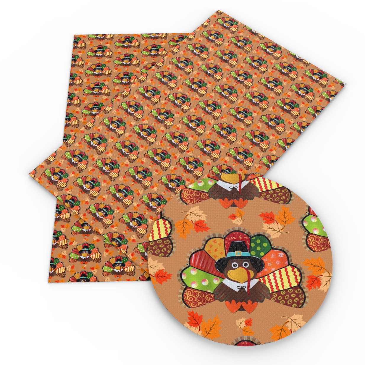 David accessories 20*34cm Halloween Pumpkin Faux Synthetic Artificial Leather Fabric For Bow,DIY Handmade Materials ,1Yc7582: 1092140001