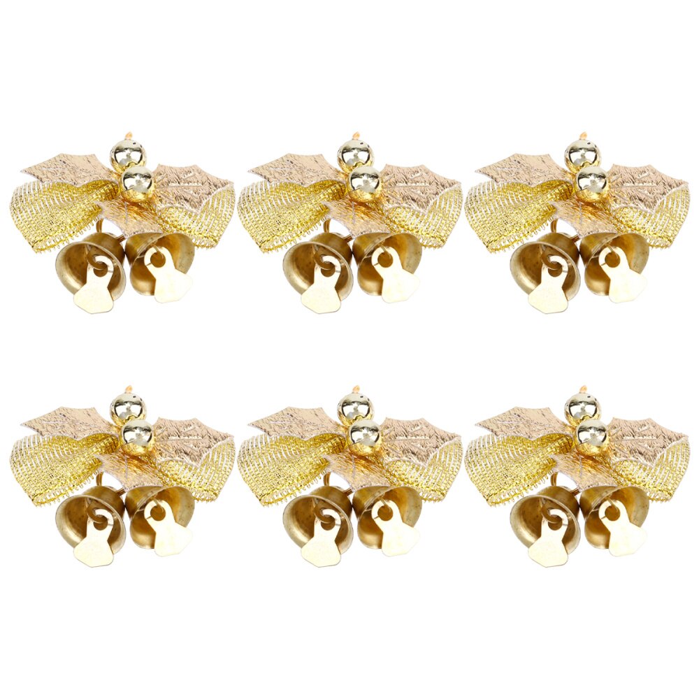 6 stuks kerststof strikken mini kerstboomstrikken kerststrikdecoratie