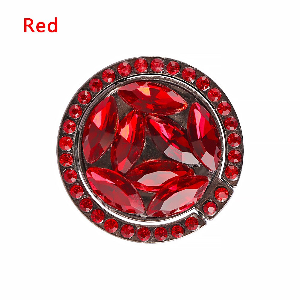 Supporto per anello rotante universale Ultra sottile di lusso con diamante 360 per anello da scrivania con staffa in metallo per Tablet cellulare durevole: Rosso