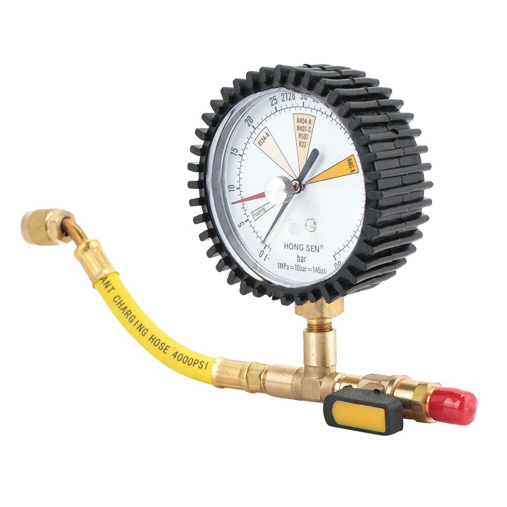 Air Conditioner Nitrogen Ball Valve Pressure Gauge Regulator for R134a R22 R407C R410A Conditioning Pressure Test: Default Title