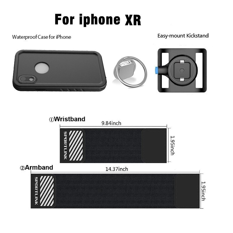 SOKUSIN Sport opaska na rękę opaska na telefon z wodoodporną obudową na telefon iPhone 11 12 Pro Max SE2020 X XS: For iPhone XR