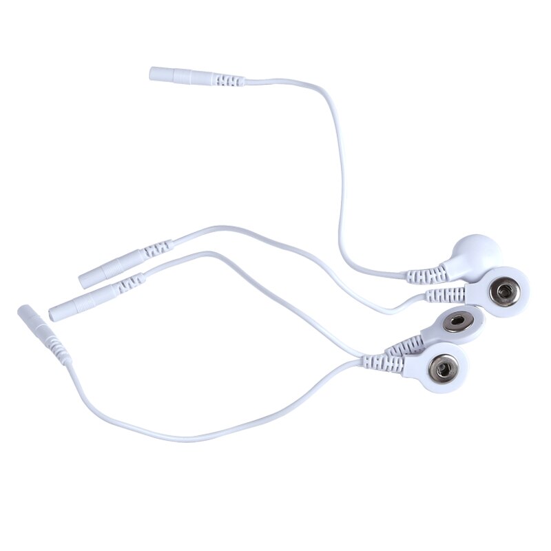 1/2 Stuks Elektrode Kabel Geleidende Draad 2.5Mm Voor Elektrode Pad Digitale Tientallen Machine Elektrode Pad Elektrode Lood draden: 5pcs