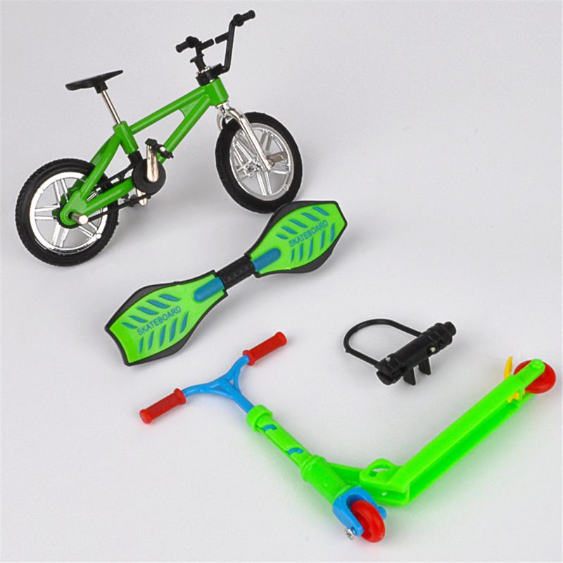 Mini scooter tohjuls scooter børns pædagogiske legetøj finger scooter cykel fingerboard skateboard: F