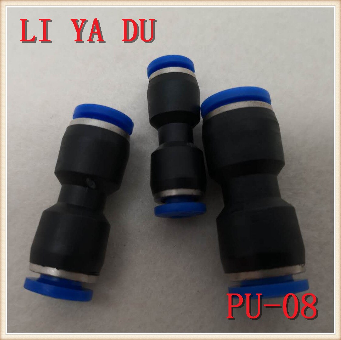 10pcs/lot PU-8 Pneumatic pipe joint quick pass direct plug 8mm pu-08
