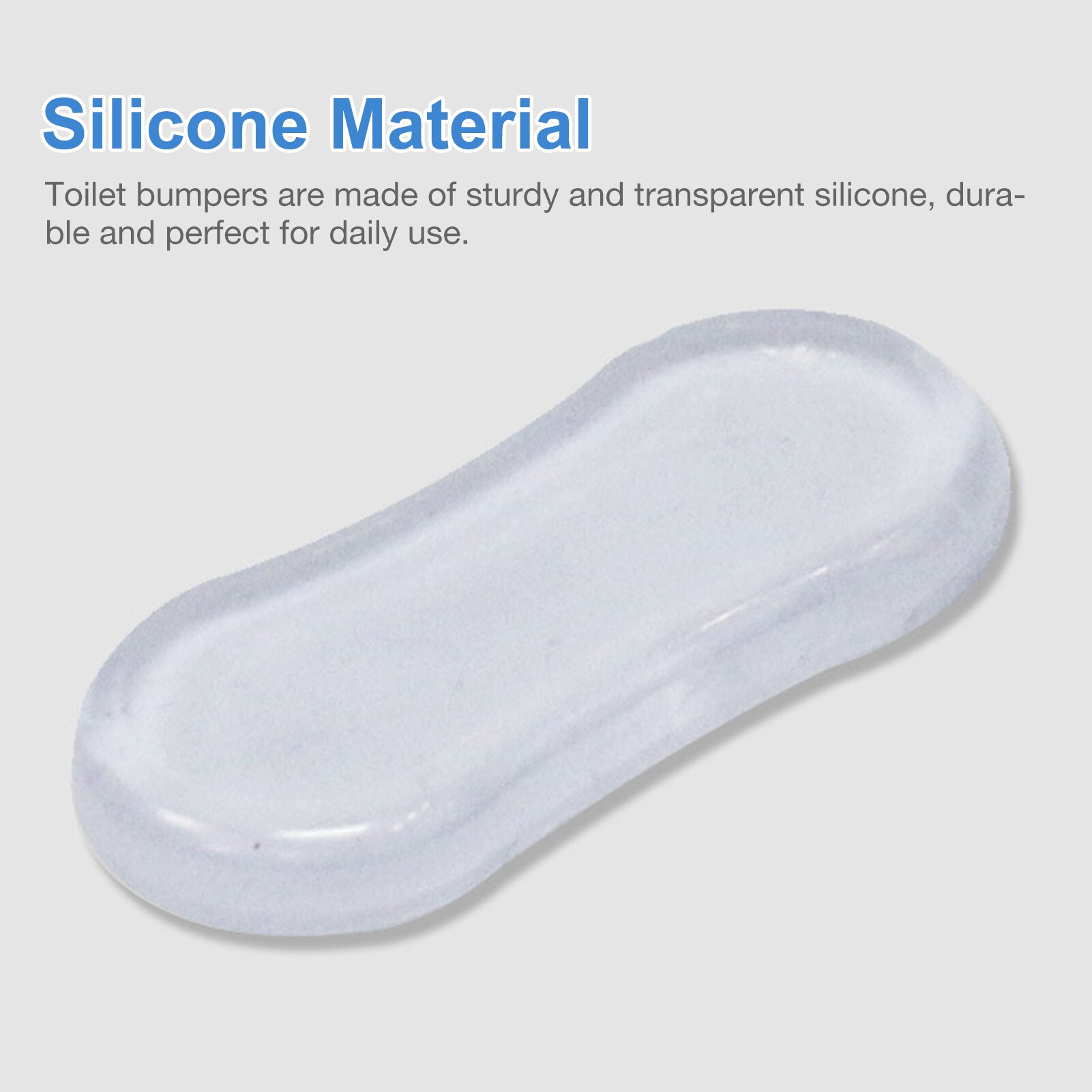 4Pcs Transparent Silicone Toilet Seat Bumpers - Strong Adhesive Lid Buffers, Anti-Noise Pads For Home & Hotel Toilets
